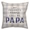 Favorite People Call Papa Throw Pillow